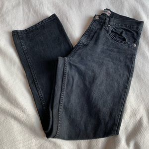 Vintage high waisted black jeans straight leg from indigo jeans